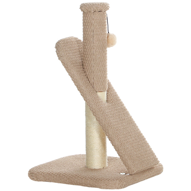 PAWROOM - Klösträd med sisal och leksak, ljusbrun/cremevit, 54 cm