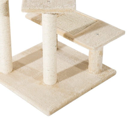 PAWROOM - Cat scratching post, sisal columns, beige, 50x50x100 cm