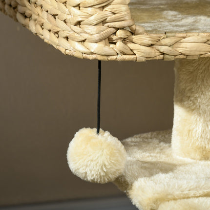 PAWROOM - Klösträd med sisal och liggplattform, brun/beige, 98 cm