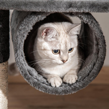 PAWROOM - Klösträd med sisal och liggplattform, mörkgrå, 240–260 cm