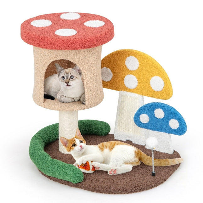 PAWROOM - Klösträd med svampform, sisal och liggplattform, 59 cm