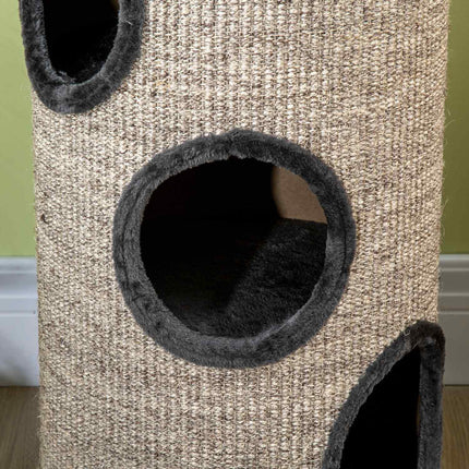 PAWROOM - Klöstunna för kattens klös och vilostunder, grå, Ø38×70 cm