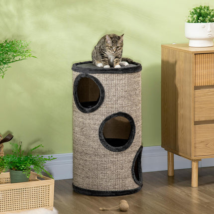PAWROOM - Klöstunna för kattens klös och vilostunder, grå, Ø38×70 cm