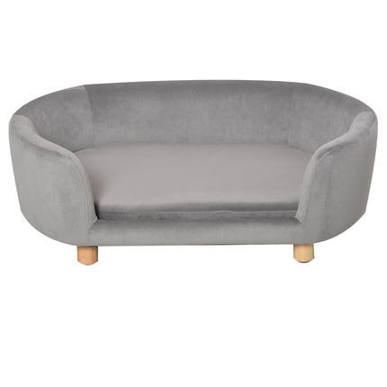 PAWROOM - Soffa för hund och katt med skumfyllning, ljusgrå, 86×55×33 cm