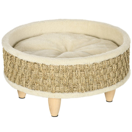 PAWROOM - Upphöjd hundsäng för hundens egen liggplats, beige, Ø48×24,5 cm