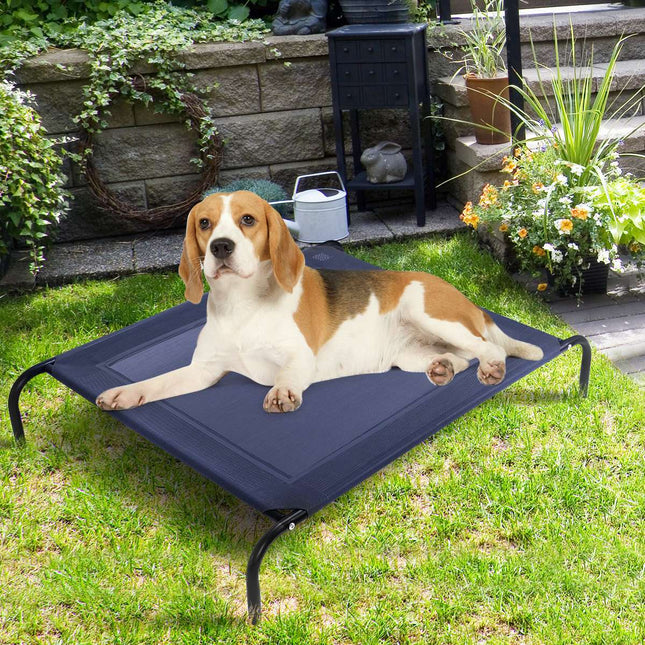 PAWROOM - Upphöjd hundsäng för hundens egen liggplats, grå, 110×80×18 cm