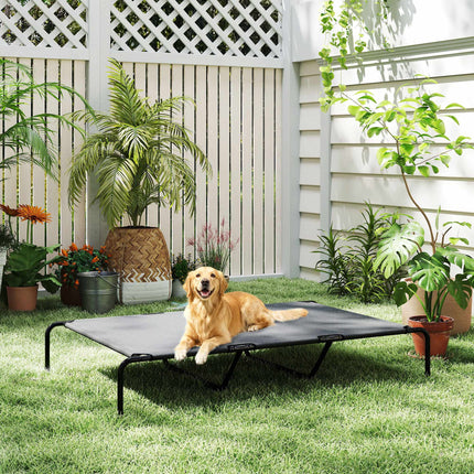 PAWROOM - Elevated Outdoor Dog Bed, Large, Breathable Mesh, 23cm High