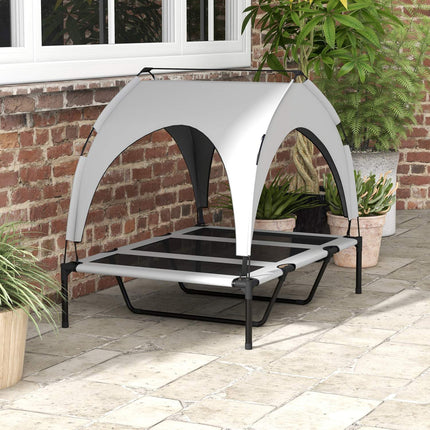 PAWROOM - Elevated outdoor dog bed with canopy, breathable Oxford