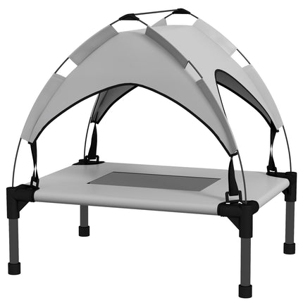 PAWROOM - Raised outdoor dog bed with canopy, small, breathable