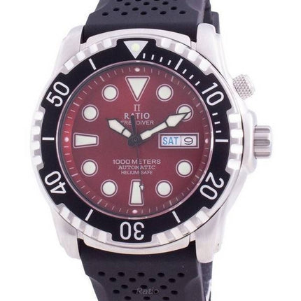 Ratio FreeDiver Helium-Safe 1000M Sapphire Automatic 1068HA90-34VA-RED herrklocka