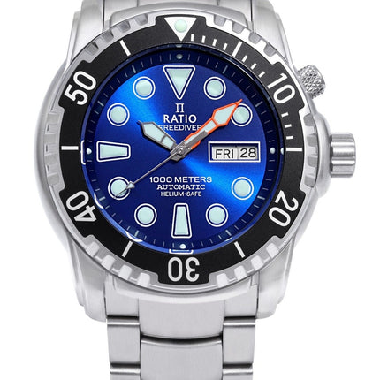 Ratio FreeDiver Helium-Safe 1000M Sapphire Automatic 1068HA96-34VA-BLU herrklocka
