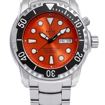Ratio FreeDiver Helium-Safe 1000M Sapphire Automatic 1068HA96-34VA-ORG herrklocka