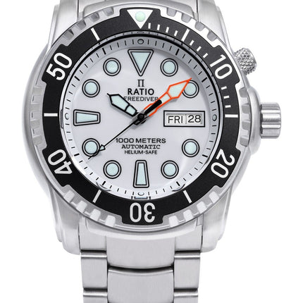 Ratio FreeDiver Helium-Safe 1000M Sapphire Automatic 1068HA96-34VA-WHT herrklocka
