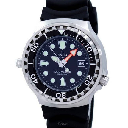Ratio FreeDiver Helium Safe 1000M Sapphire Quartz 1038EF102V herrklocka