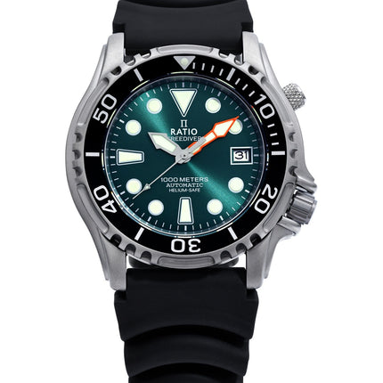Ratio FreeDiver Helium Safe 1000M rostfritt stål Automatisk 1066KE20-33VA-GRN herrklocka