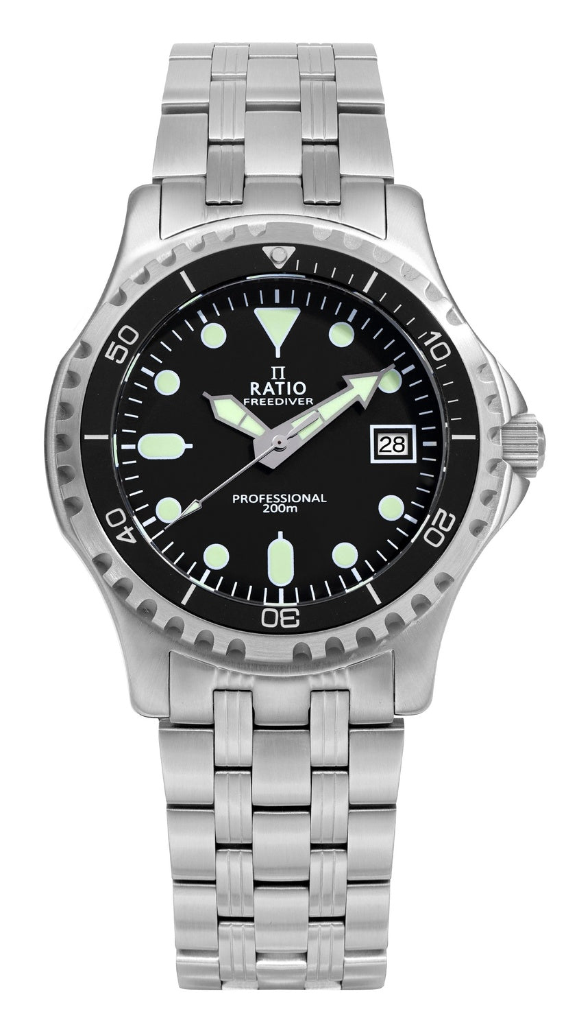 Ratio FreeDiver Professional Sapphire Black Dial Quartz RTF005 200M herrklocka