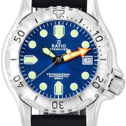 Ratio FreeDiver Professional Sapphire Blue Sunray Dial Automatisk RTF019 500M herrklocka