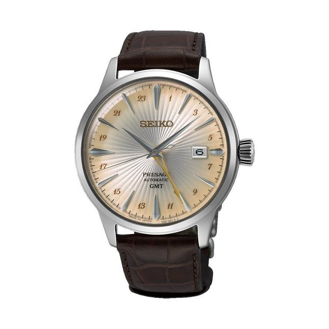 SEIKO PRESAGE Mod. COCKTAIL AUTOMATIC - LEATHER, CREAM