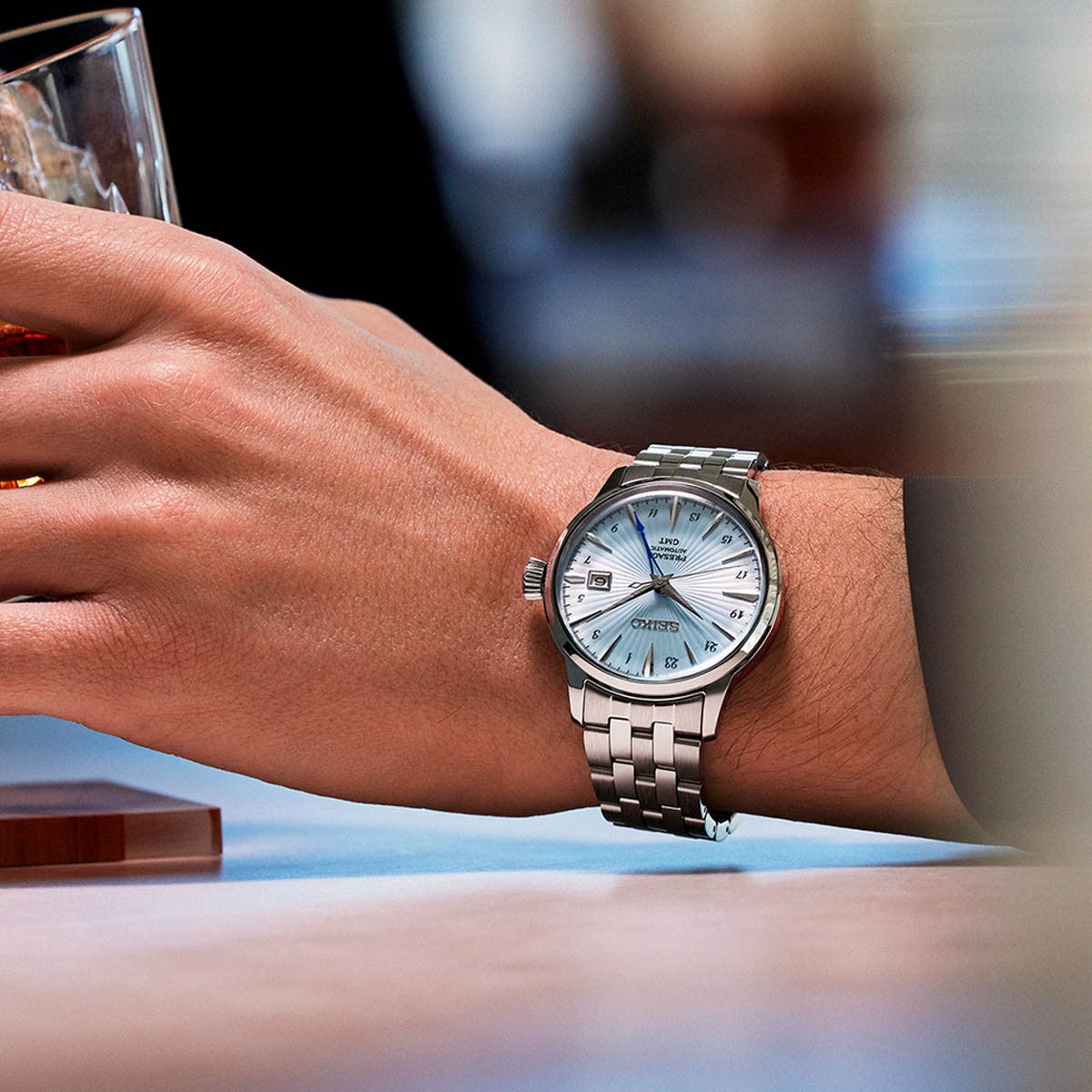 SEIKO PRESAGE Mod. COCKTAIL AUTOMATIC - LIGHT BLUE