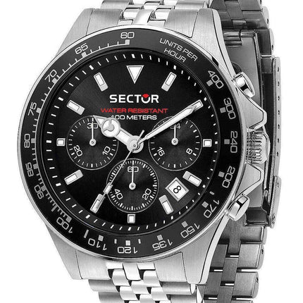 Sector 230 Chronograph Rostfritt stål Svart Urtavla Quartz R3273661033 100M herrklocka