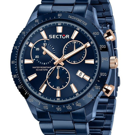 Sector 270 Chronograph Rostfritt stål Blå Urtavla Quartz R3273778004 Herrklocka