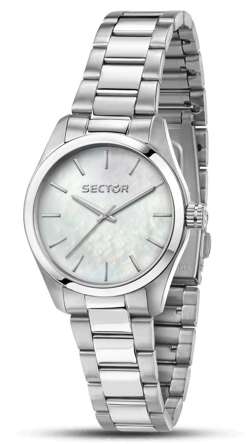 Sector 270 Just Time Rostfritt stål Pärlemorskiva Quartz R3253578510 Damklocka