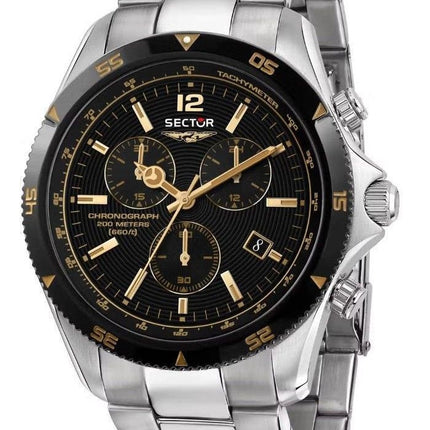 Sector 650 Chronograph Rostfritt stål Black Dial Quartz Diver's R3273631001 200M herrklocka
