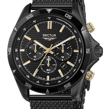 Sector 650 Chronograph Rostfritt stål Svart Urtavla Quartz R3273631005 100M herrklocka
