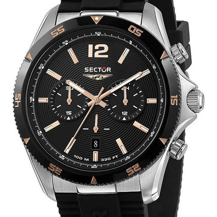 Sector 650 Chronograph Silikonrem Black Dial Quartz R3271631002 100M herrklocka