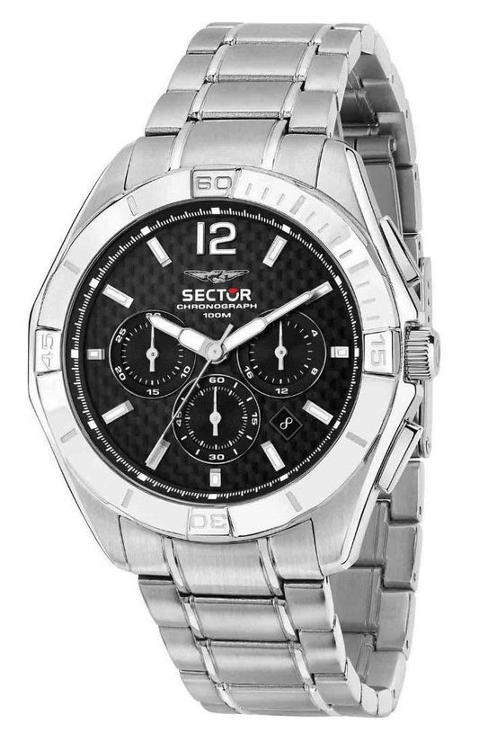 Sector 790 Chronograph Rostfritt stål Svart Urtavla Quartz R3273636003 100M herrklocka