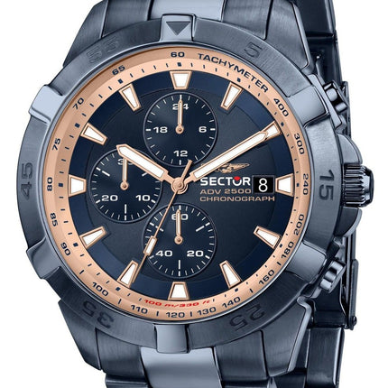 Sector ADV2500 Chronograph Rostfritt stål Blue Dial Quartz R3273643007 100M herrklocka