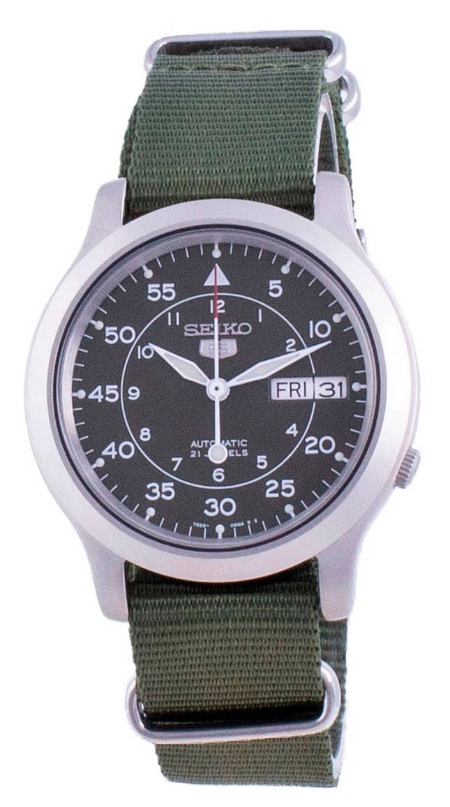 Seiko 5 Military SNK805K2-var-NATOS12 herrklocka med automatisk nylonrem