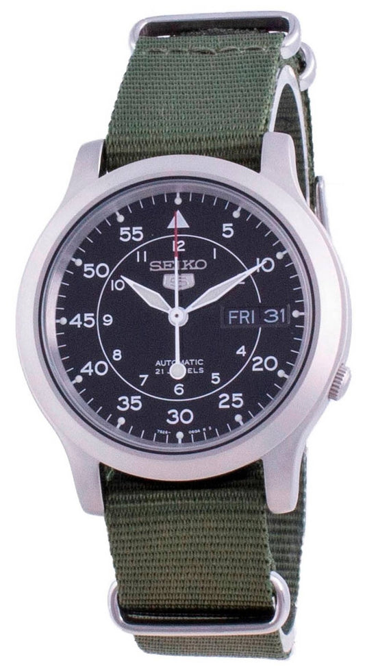 Seiko 5 Military SNK809K2-var-NATOS12 herrklocka med automatisk nylonrem