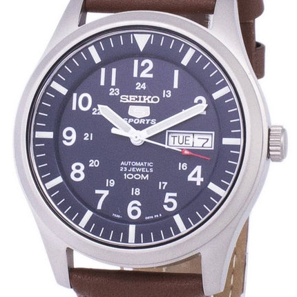 Seiko 5 Sports Automatisk Brunt Läder SNZG11K1-var-LS12 100M herrklocka