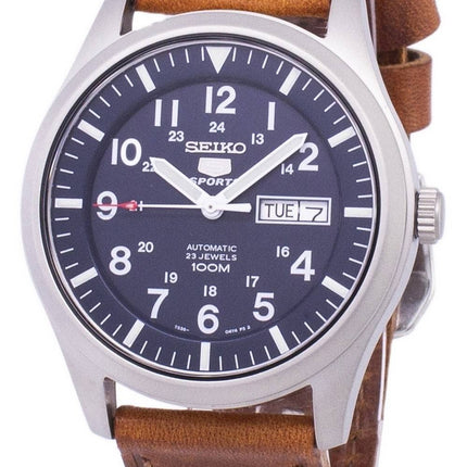 Seiko 5 Sports Automatisk Brunt Läder SNZG11K1-var-LS9 100M herrklocka