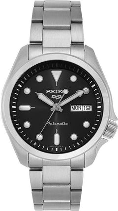 Seiko 5 Sports Black Dial Automatisk SRPE55 SRPE55K1 SRPE55K 100M herrklocka