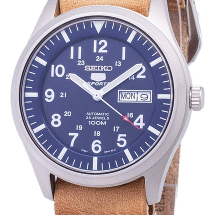 Seiko 5 Sports SNZG11K1-var-LS18 Automatisk brunt läderarmband herrklocka
