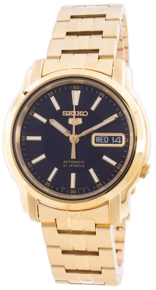 Seiko 5 automatisk svart urtavla SNKL88 SNKL88K1 SNKL88K herrklocka