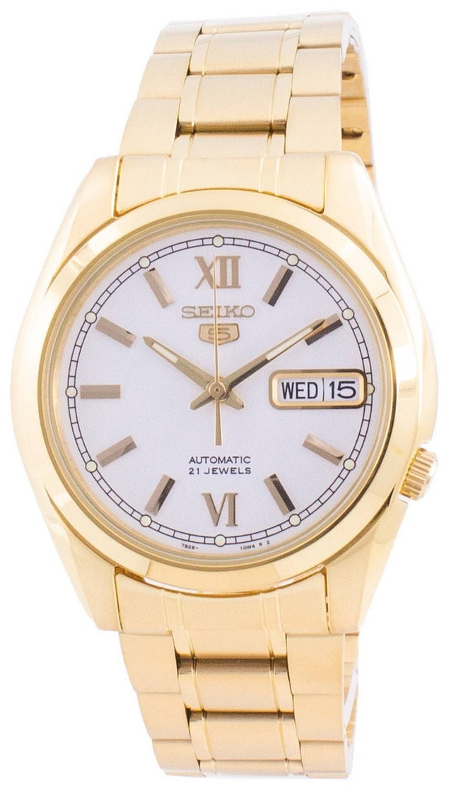Seiko 5 automatisk vit urtavla SNKL58 SNKL58K1 SNKL58K herrklocka