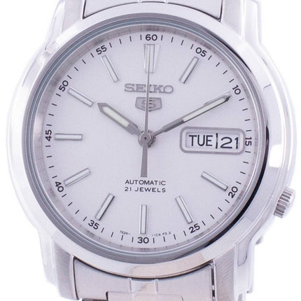 Seiko 5 automatisk vit urtavla SNKL75 SNKL75K1 SNKL75K herrklocka