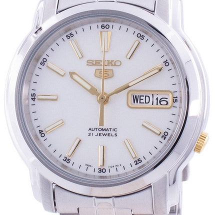 Seiko 5 automatisk vit urtavla SNKL77 SNKL77K1 SNKL77K herrklocka
