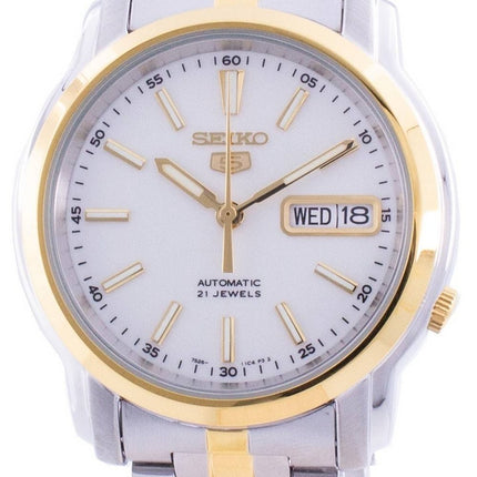 Seiko 5 automatisk vit urtavla SNKL84 SNKL84K1 SNKL84K herrklocka