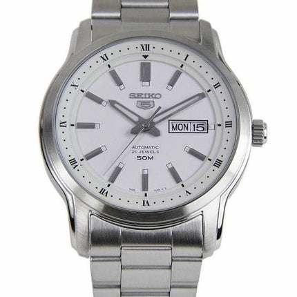 Seiko 5 automatisk vit urtavla SNKP09 SNKP09K1 SNKP09K herrklocka