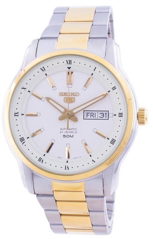 Seiko 5 automatisk vit urtavla SNKP14 SNKP14K1 SNKP14K herrklocka