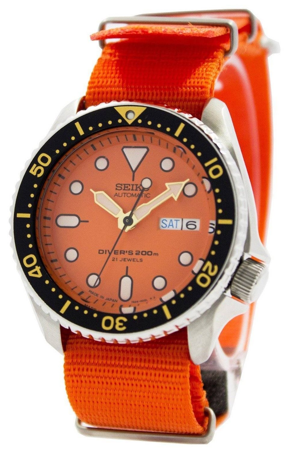 Seiko Automatic Diver's 200M NATO Strap SKX011J1-var-NATO7 herrklocka