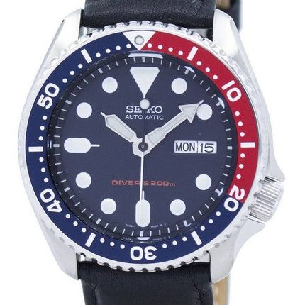 Seiko Automatic Diver's Black Leather SKX009K1-var-LS10 200M herrklocka