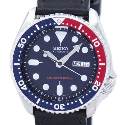 Seiko Automatic Diver's Black Leather SKX009K1-var-LS8 200M herrklocka
