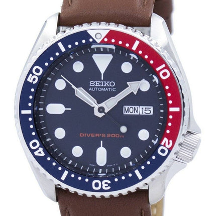 Seiko Automatic Diver's Brown Läder SKX009K1-var-LS12 200M herrklocka