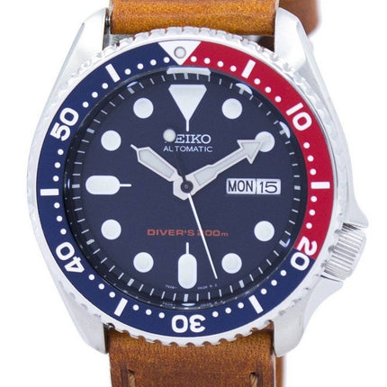 Seiko Automatic Diver's Brunt Läder SKX009K1-var-LS9 200M herrklocka