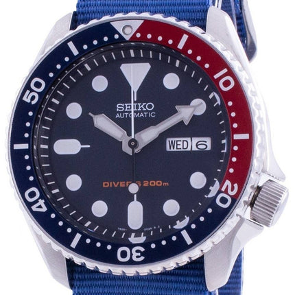 Seiko Automatic Diver's Deep Blue SKX009K1-var-NATO8 200M herrklocka